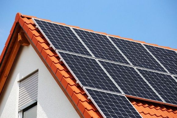Solaranlage auf einem Dach